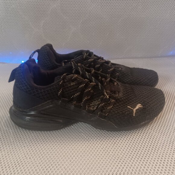 Puma Men's Low-Cut Axelion Spark Athletic Sneakers 193481-03 Black/Gold Size 8 - Picture 6 of 11